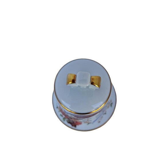 AK Kaiser Porcelain Collectible Bell Danbury Mint Flowers Pheasant Bird Vintage - Picture 8 of 13